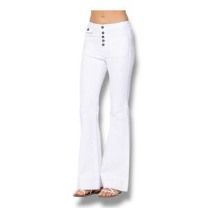 Judy Blue Jeans White Flare Fit Button Fly Stretch Denim JB88215 Women’s Sz 20W